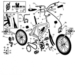 Устройство велосипеда (Схема)